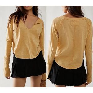 Free People NWT Hailey Long Sleeve Top in Hazy Day Size XS